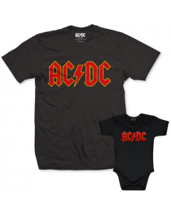 Duo-rocksæt | AC/DC Far T-shirt & AC/DC-babybody